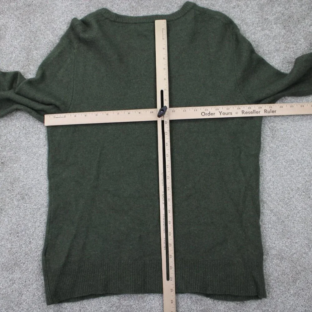 Banana‎ Republic Sweater Mens XL Green Merino Extra Fine Wool Blend L/S Pullover